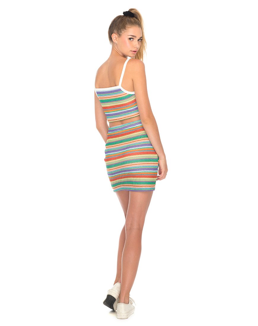Imagen de Kimmy Bodycon Skirt in Rainbow Knit