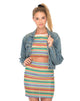 Imagen de Kimmy Bodycon Skirt in Rainbow Knit