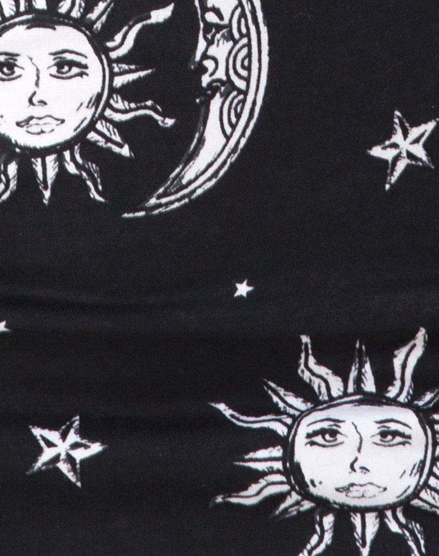 Imagen de Kini Crop Top en Sun Moon Stars BW