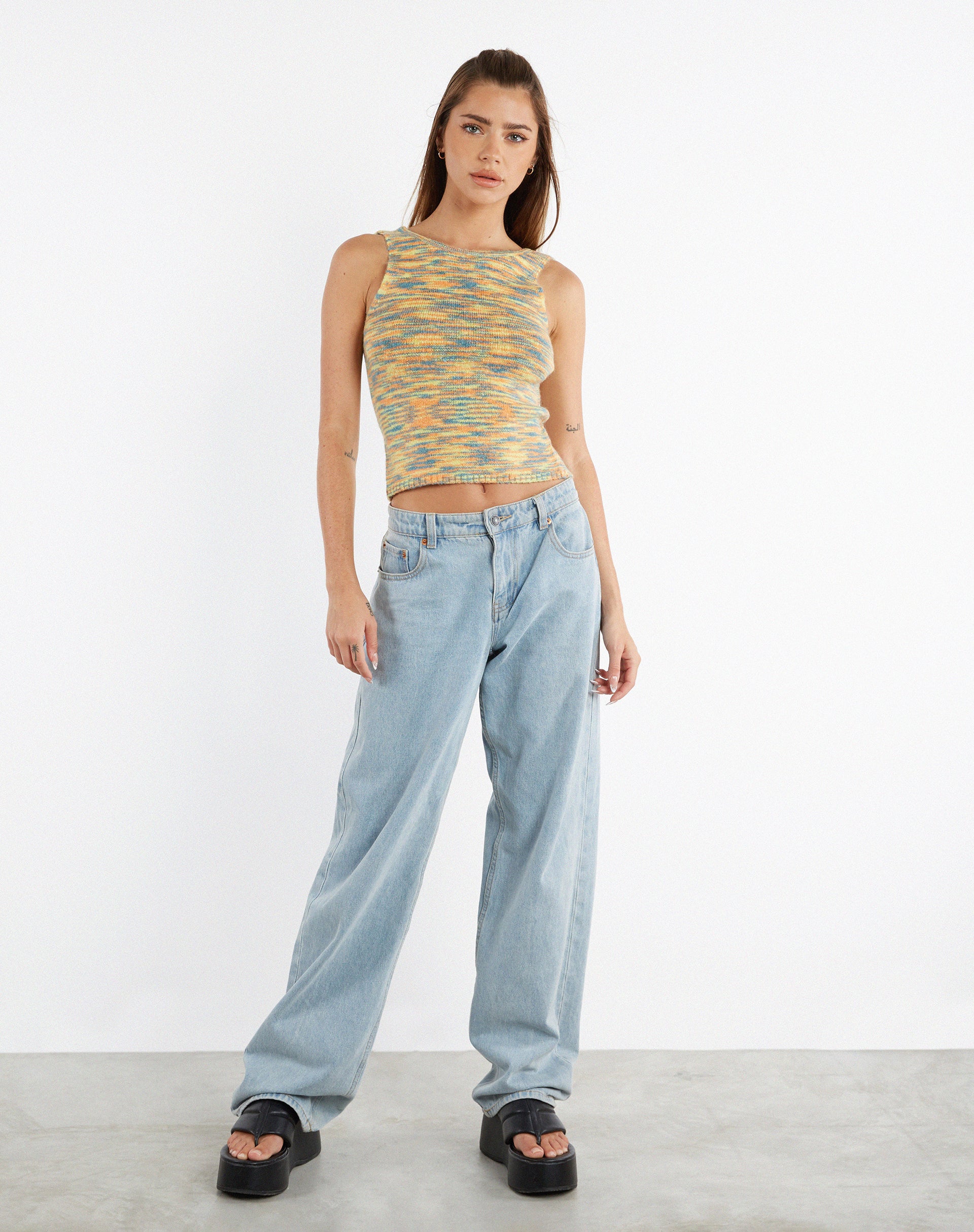Imagen de MOTEL X JACQUIE Kinda Crop Top en mezcla Space Dye Multicolor
