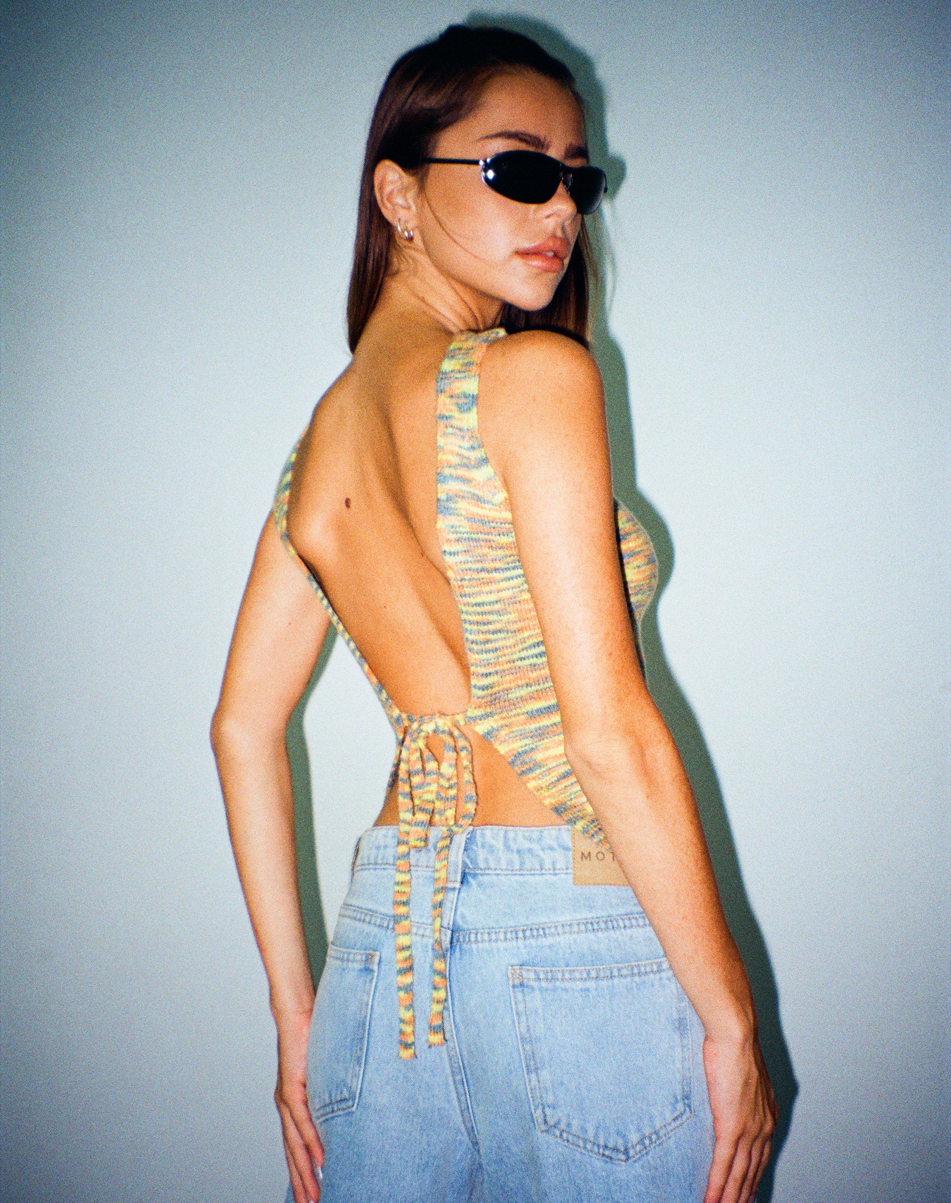 imagen de MOTEL X JACQUIE Kinda Crop Top en Mix Space Dye Multi Color