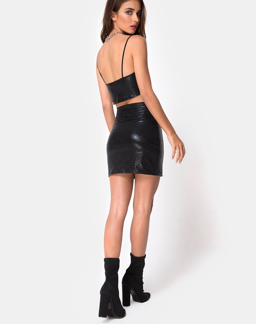 Imagen de Kindra Top en negro serpiente