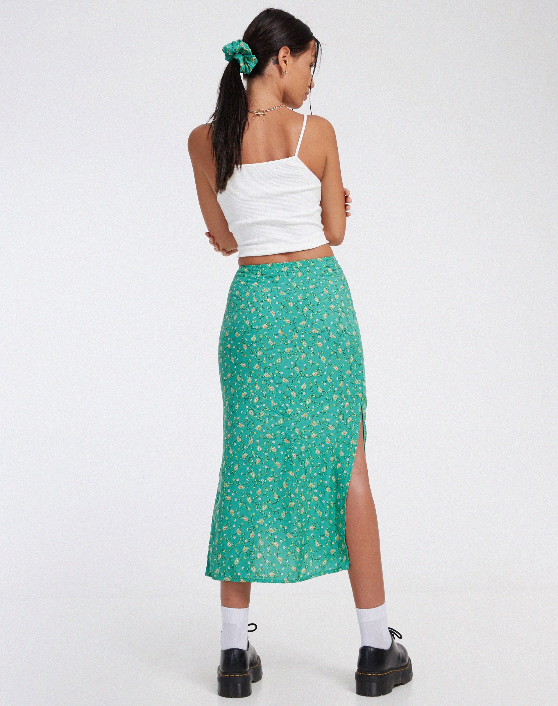Imagen de Kindra Falda Midi en Paisley Fun Verde