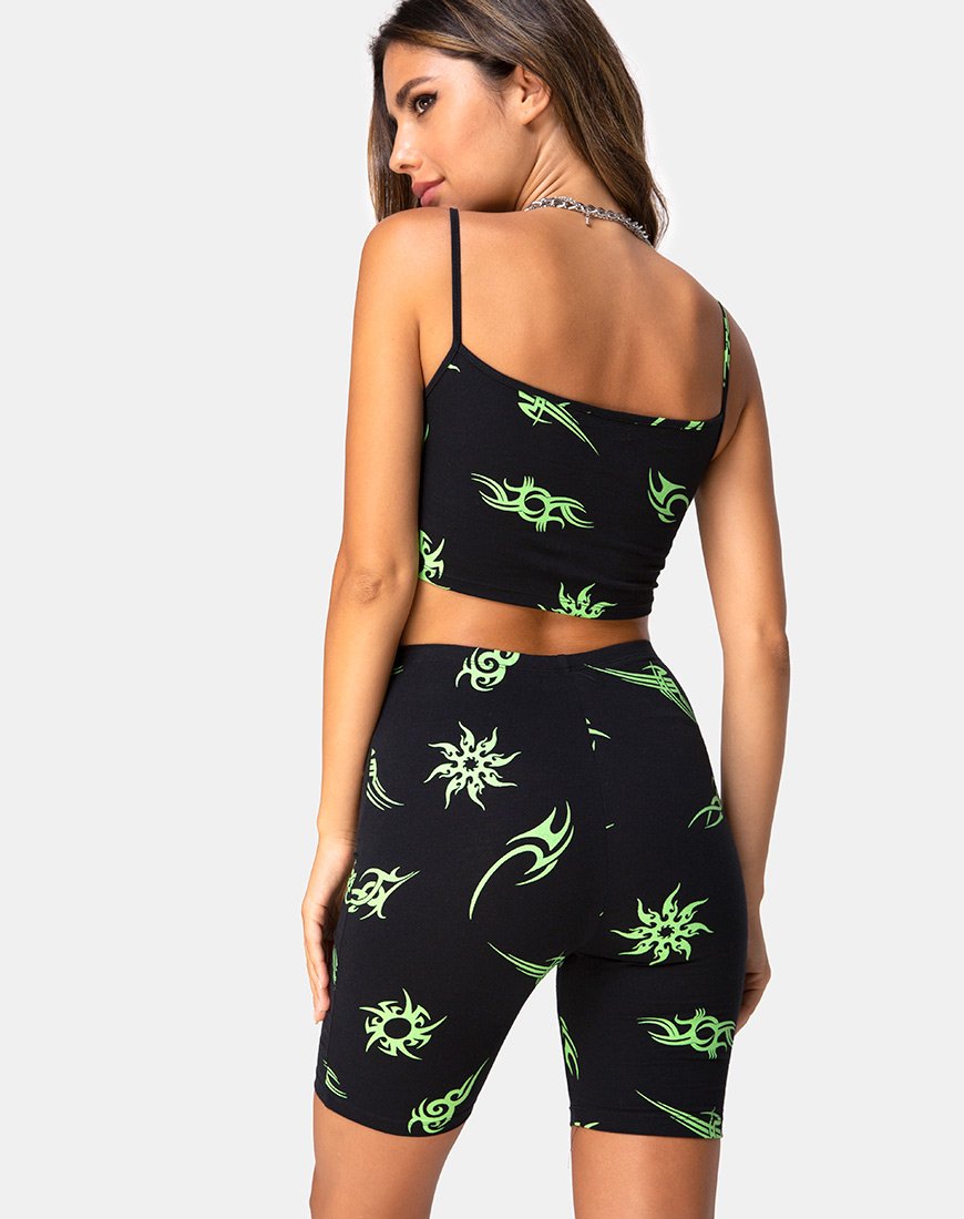 Imagen de Kini Top negro con estampado tribal