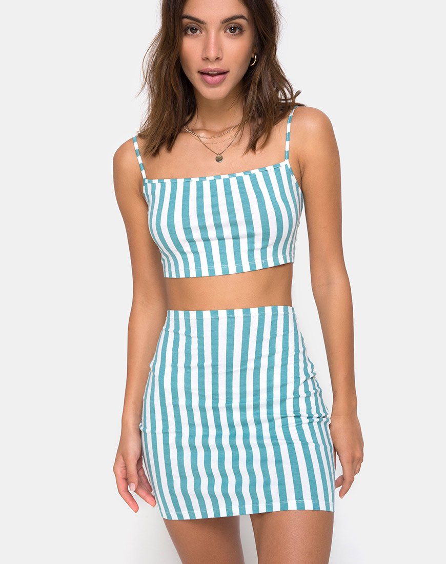 Minifalda Kimmy de rayas centrales
