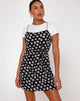 Imagen de Kinley Slip Dress in 90s Daisy Blanco y Negro