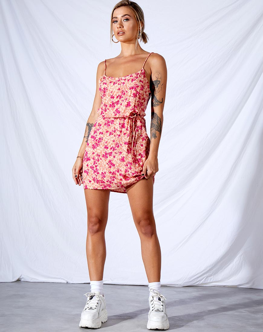 Imagen de Kinley Slip Dress in Dark Wild Flower Cantaloupe