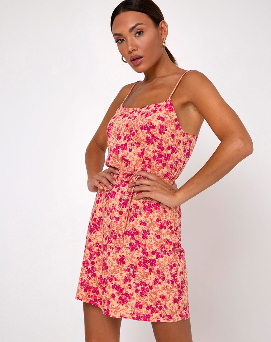 Imagen de Kinley Slip Dress in Dark Wild Flower Cantaloupe