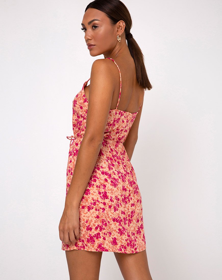 Imagen de Kinley Slip Dress in Dark Wild Flower Cantaloupe