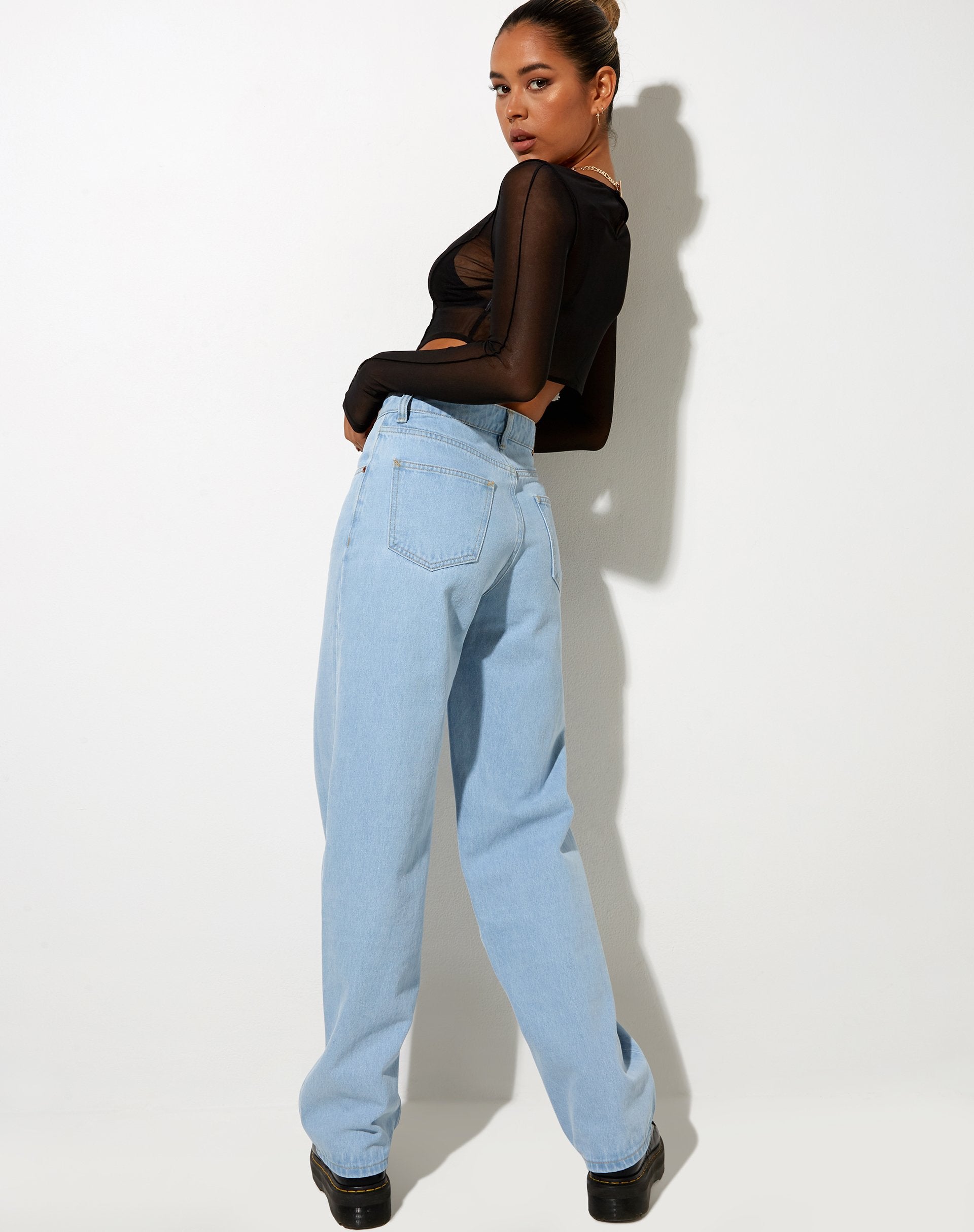 Imagen de Kisel Crop Top en Mesh Negro
