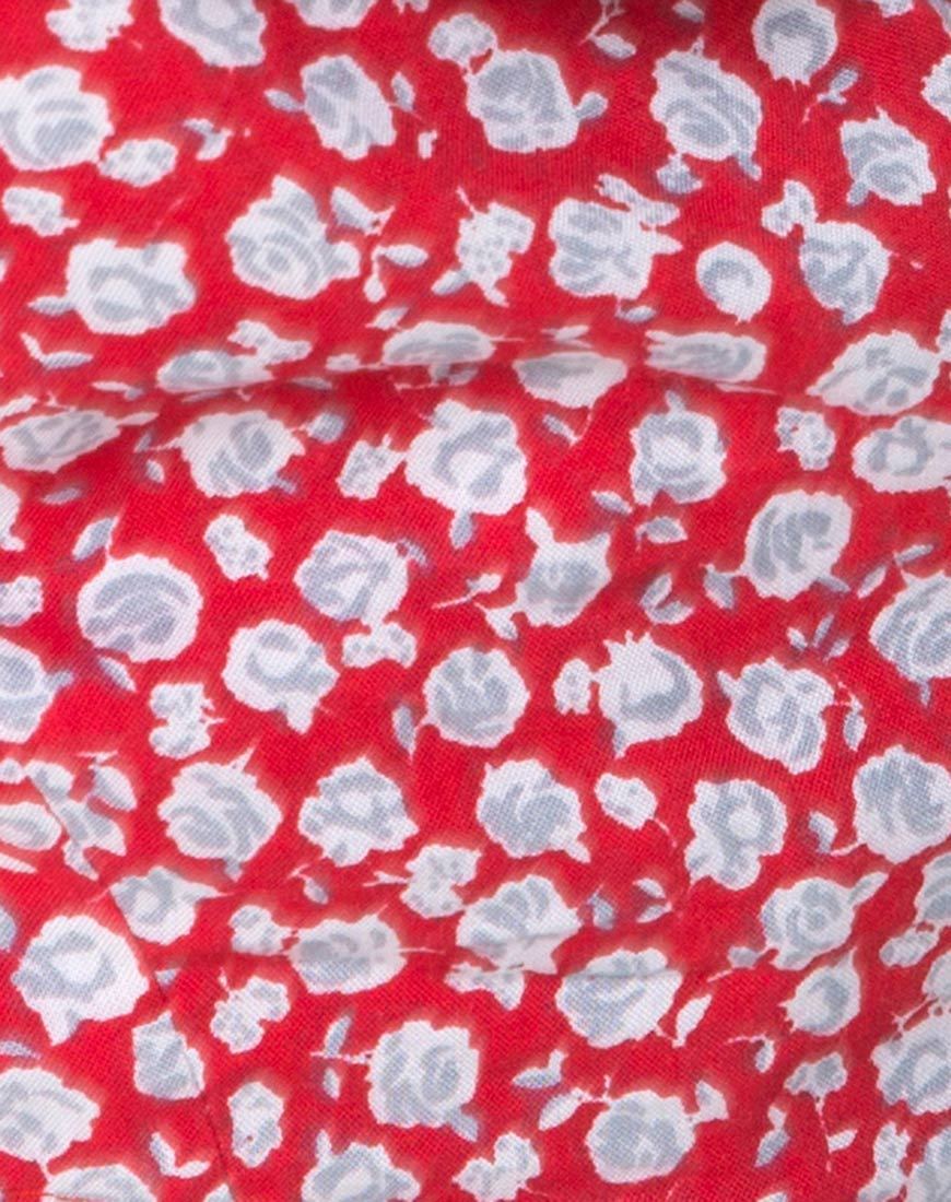 Imagen de Koniva Crop Top en Ditsy Rose Red y Plata