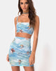Imagen de Kimmy Bodycon Skirt en terciopelo Angel Azul