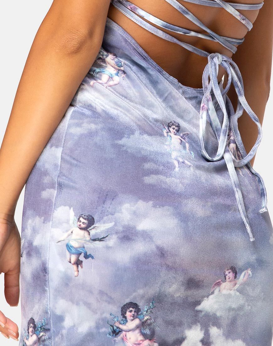 Imagen del vestido Kozue en terciopelo gris ángel