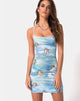 Imagen del vestido Kozue en terciopelo azul cielo Angel