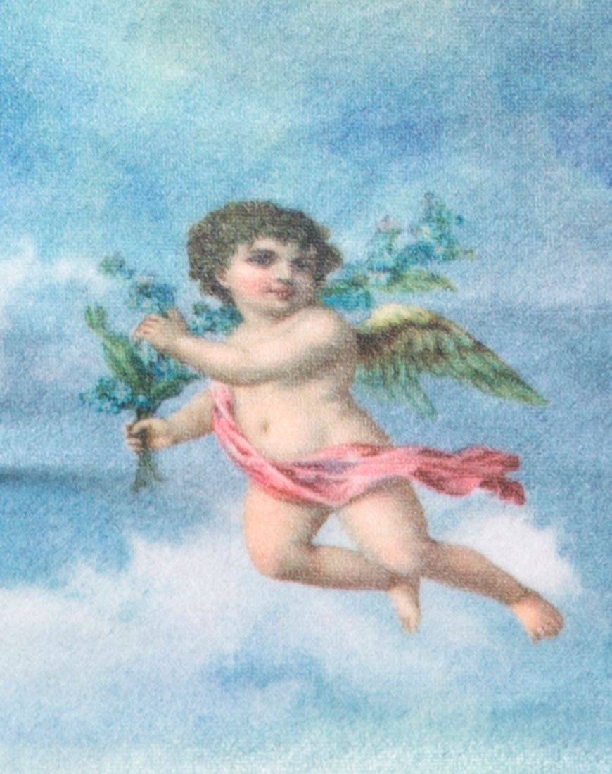 Imagen del vestido Kozue en terciopelo azul cielo Angel