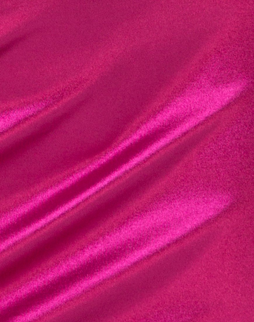 Imagen del vestido Kozue de satén magenta