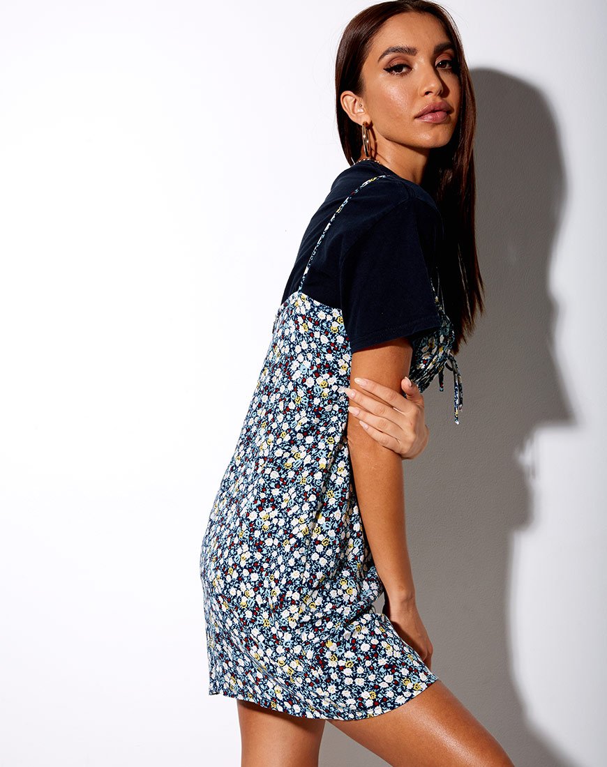 Imagen de Mala Slip Dress in Floral Field Navy
