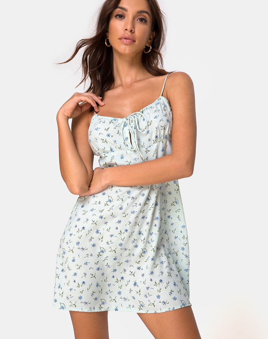 Vestido Kumala en verde pétalo