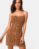 Imagen de Kumin Vestido en Animal Flock Tan Marrón