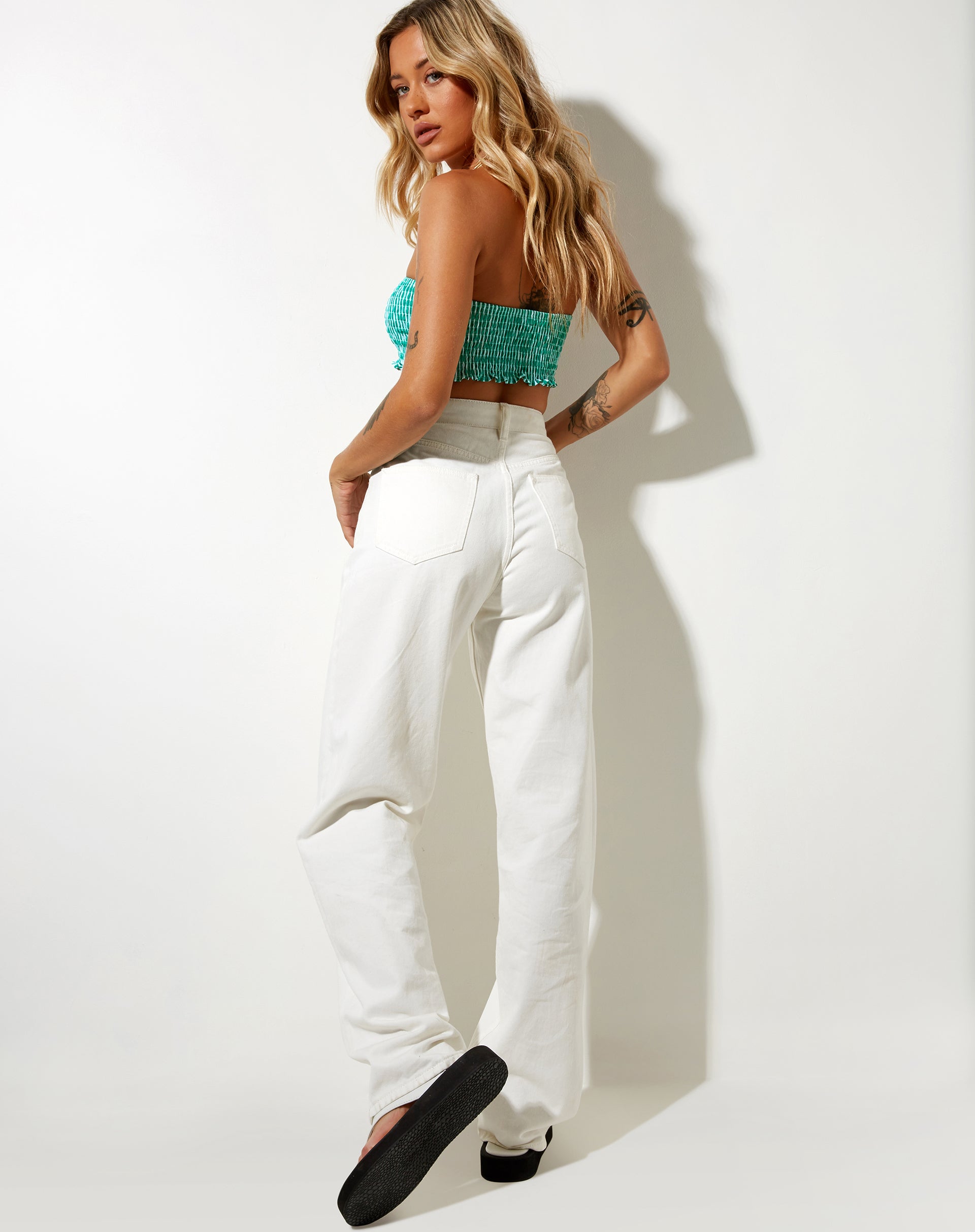 Imagen de KUPKEE TOP VERTICAL STRIPE GREEN WHITE