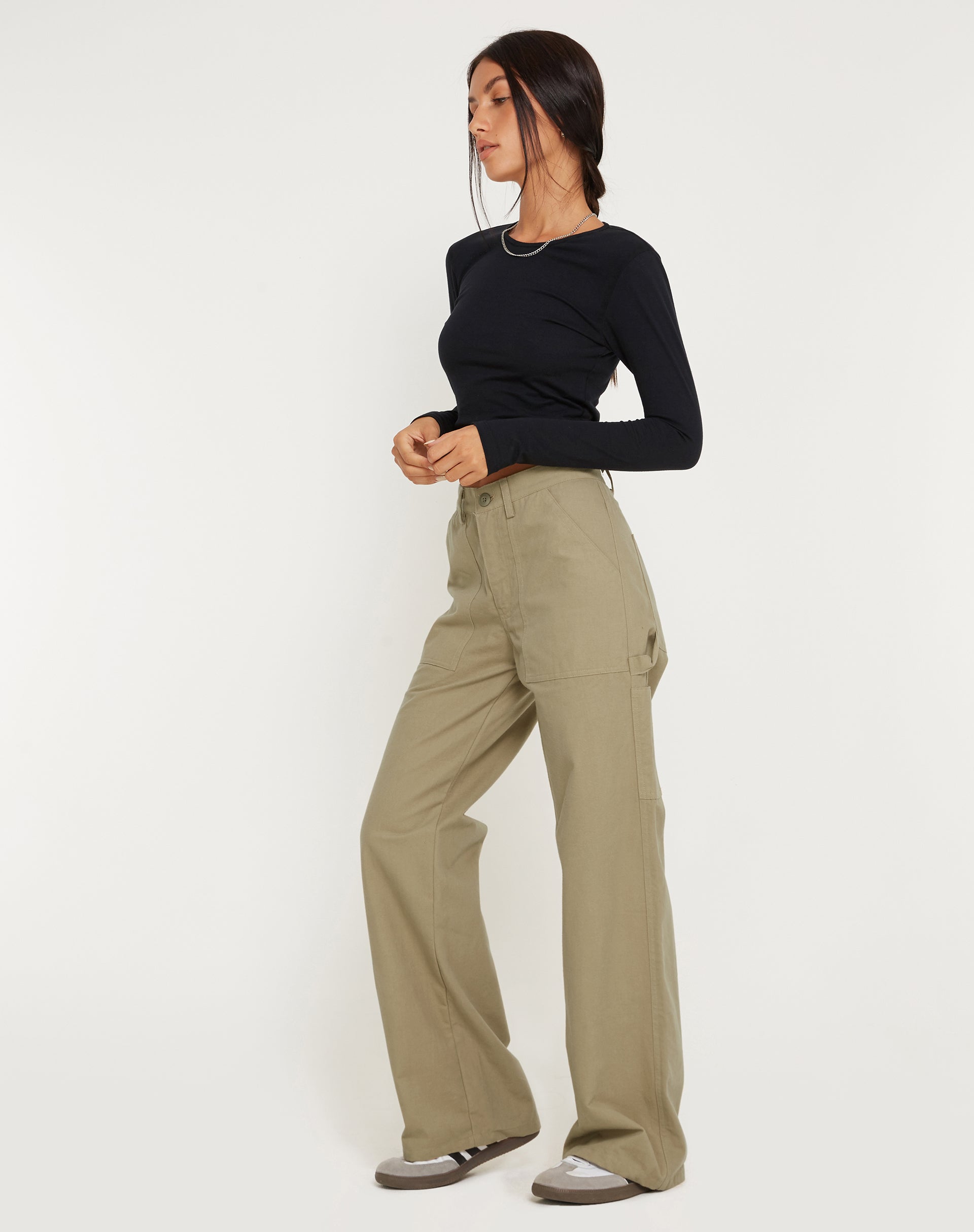 imagen de Kusnaedi Wide Leg Trouser en Stone