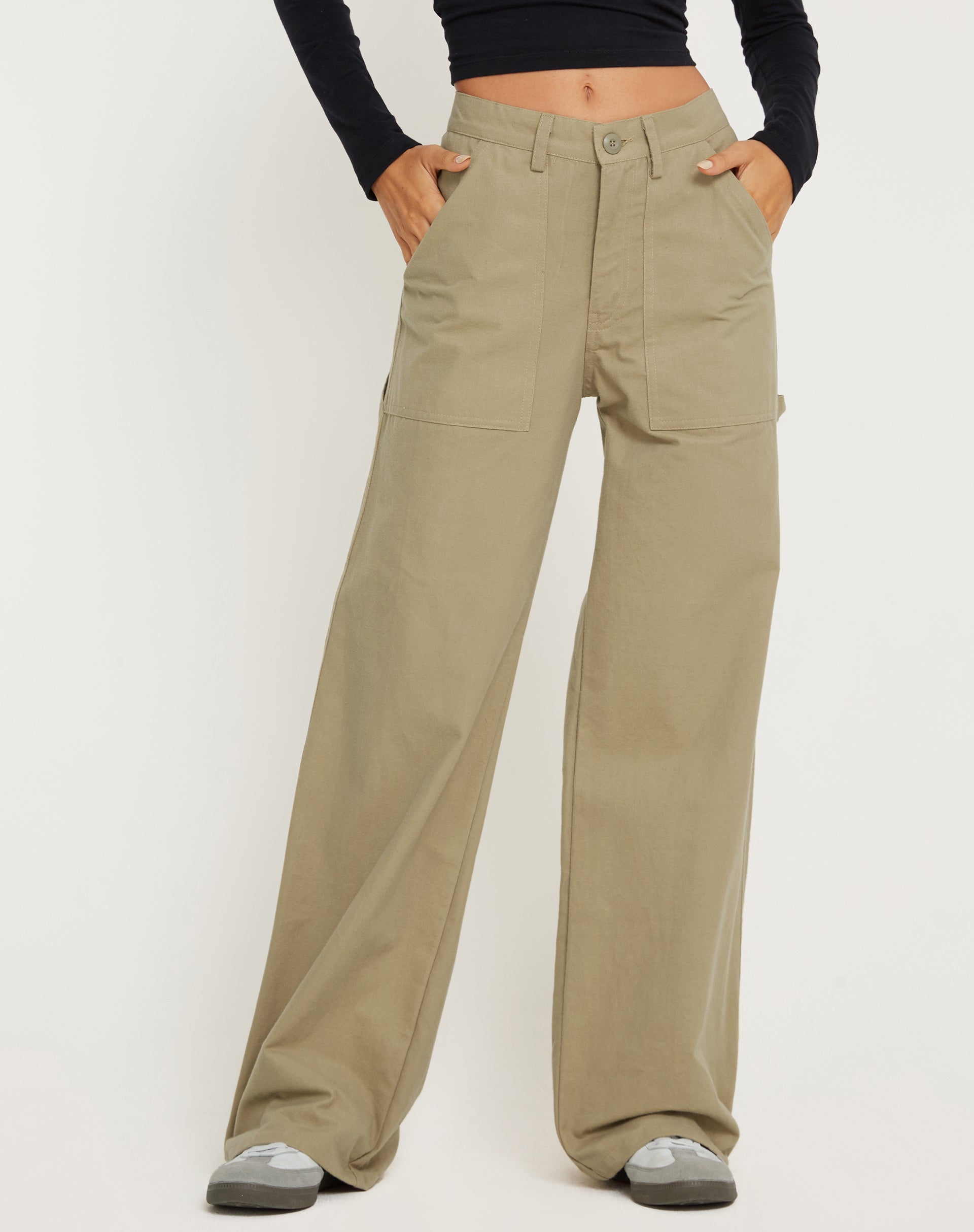 imagen de Kusnaedi Wide Leg Trouser en Stone