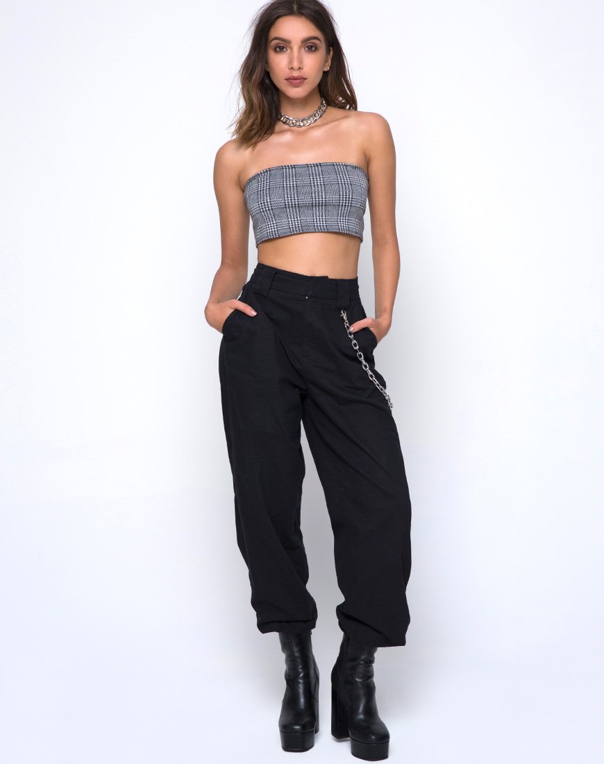 Imagen de Kylie Crop Top en Charles Check Gris