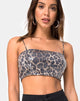 Imagen de Kylie Crop Top en Leopardo Lentejuelas transparentes