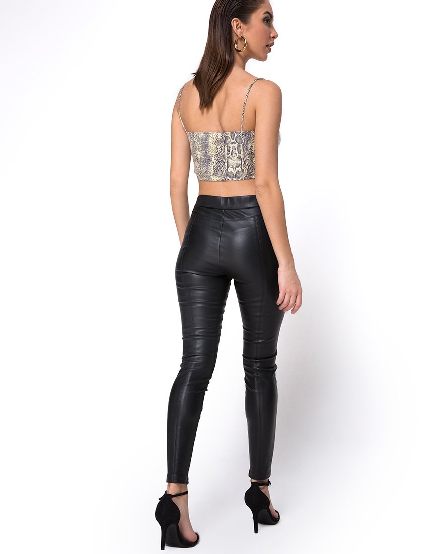 Imagen de Kylie Crop Top en Lentejuela Transparente Serpiente Ácida