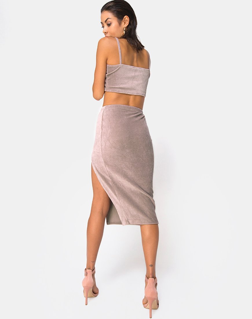 Imagen de Kylie Crop Top en Rib Taupe