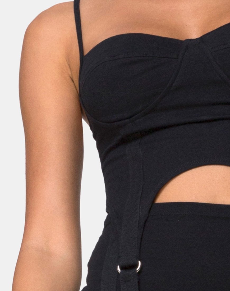 Imagen de Laing Crop Top en Lycra Negro