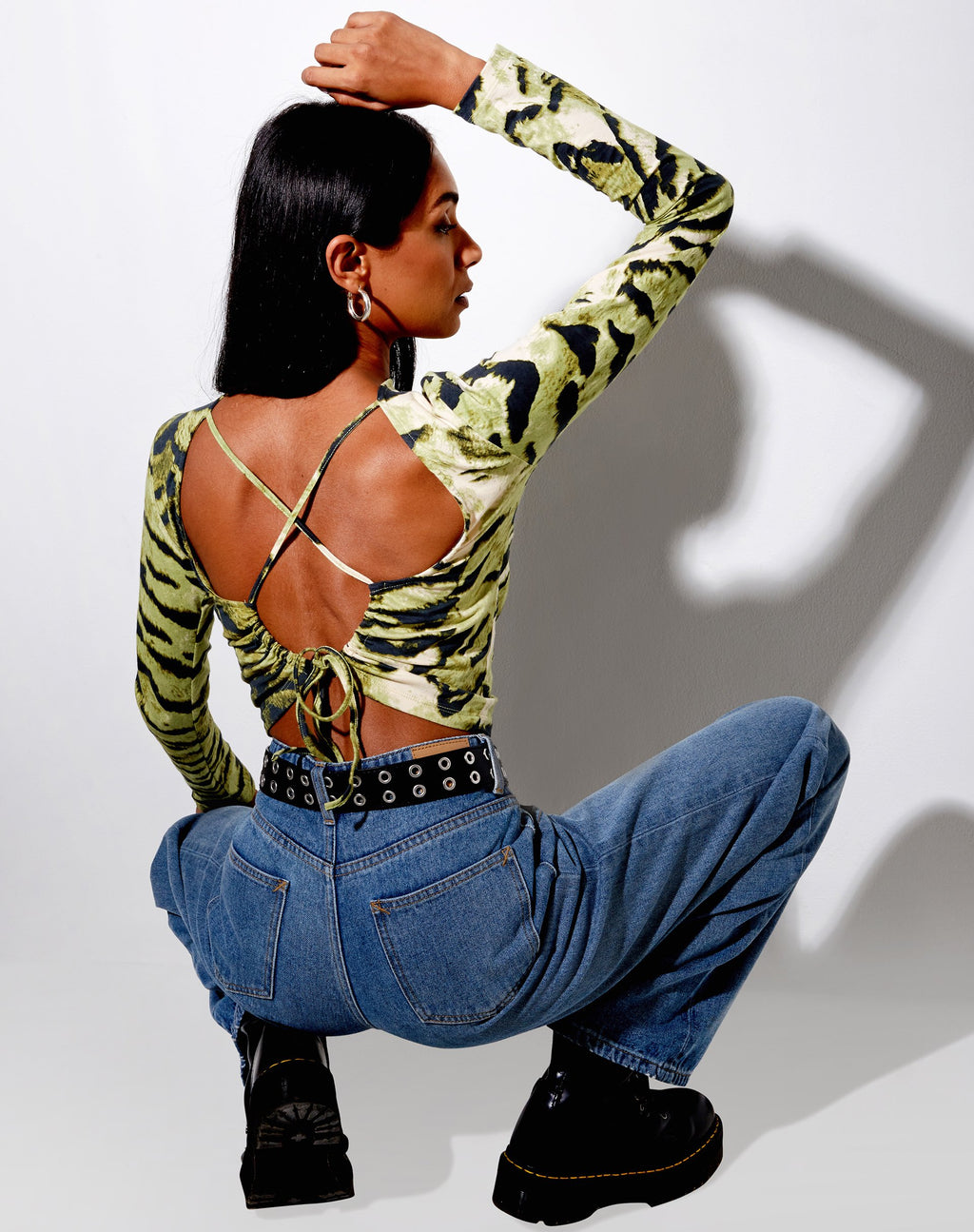Top Lali en color caqui tigre