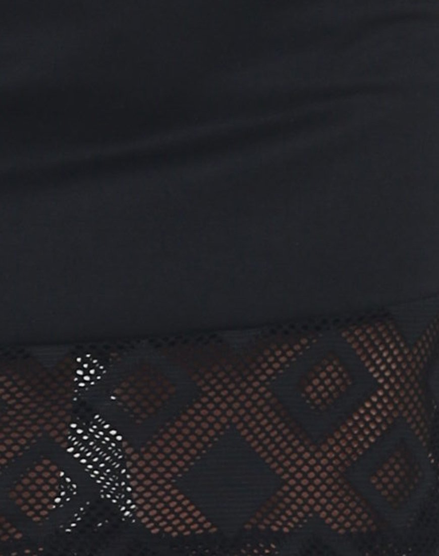 Imagen de la Falda Lana en Red Diamante Negra