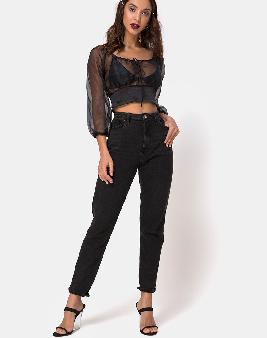 Imagen de Lancelle Top Negro Satinado