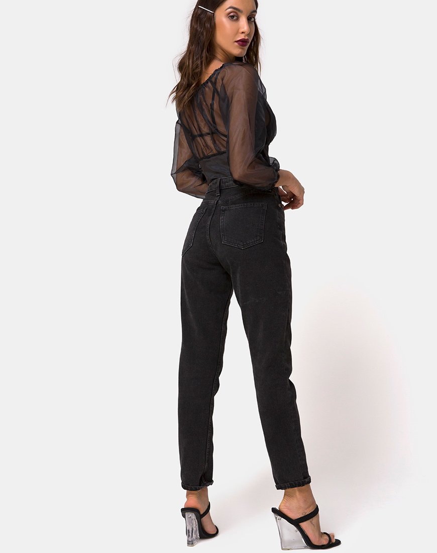 Imagen de Lancelle Top Negro Satinado