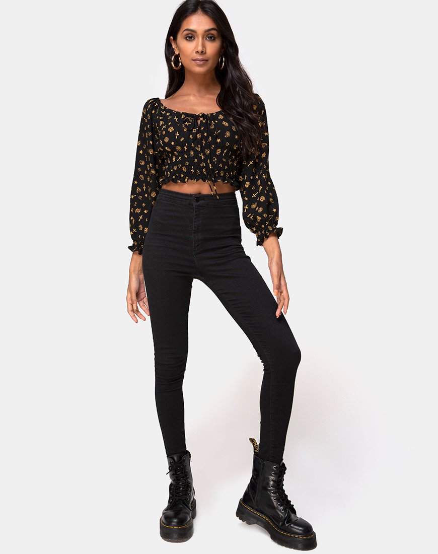 Imagen de Lancer Crop Top en Mini Astro Negro