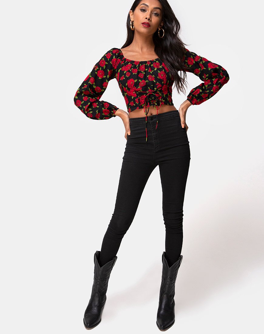 Imagen de Lancery Top en Roaming Rose Negro