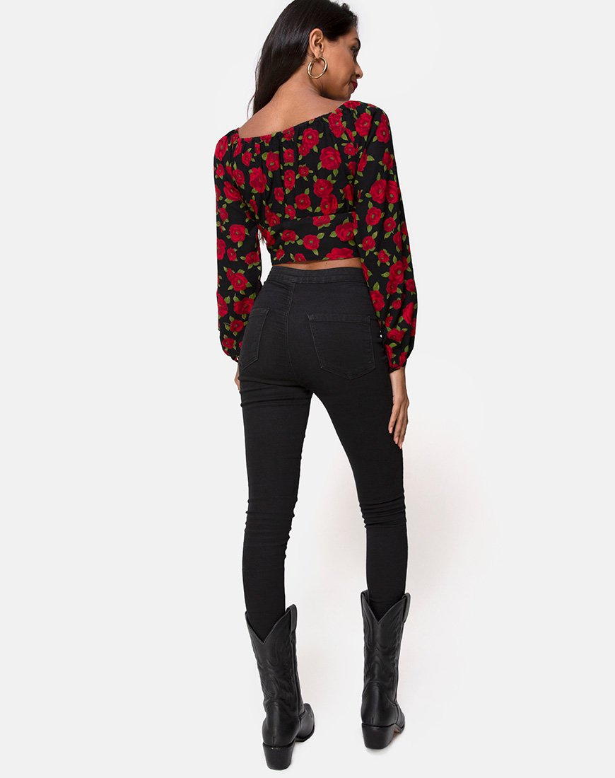 Imagen de Lancery Top en Roaming Rose Negro