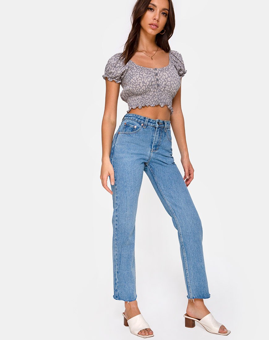 Imagen de Lanfy Top en Leopard Daze Gris