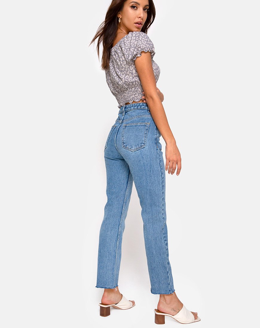 Imagen de Lanfy Top en Leopard Daze Gris