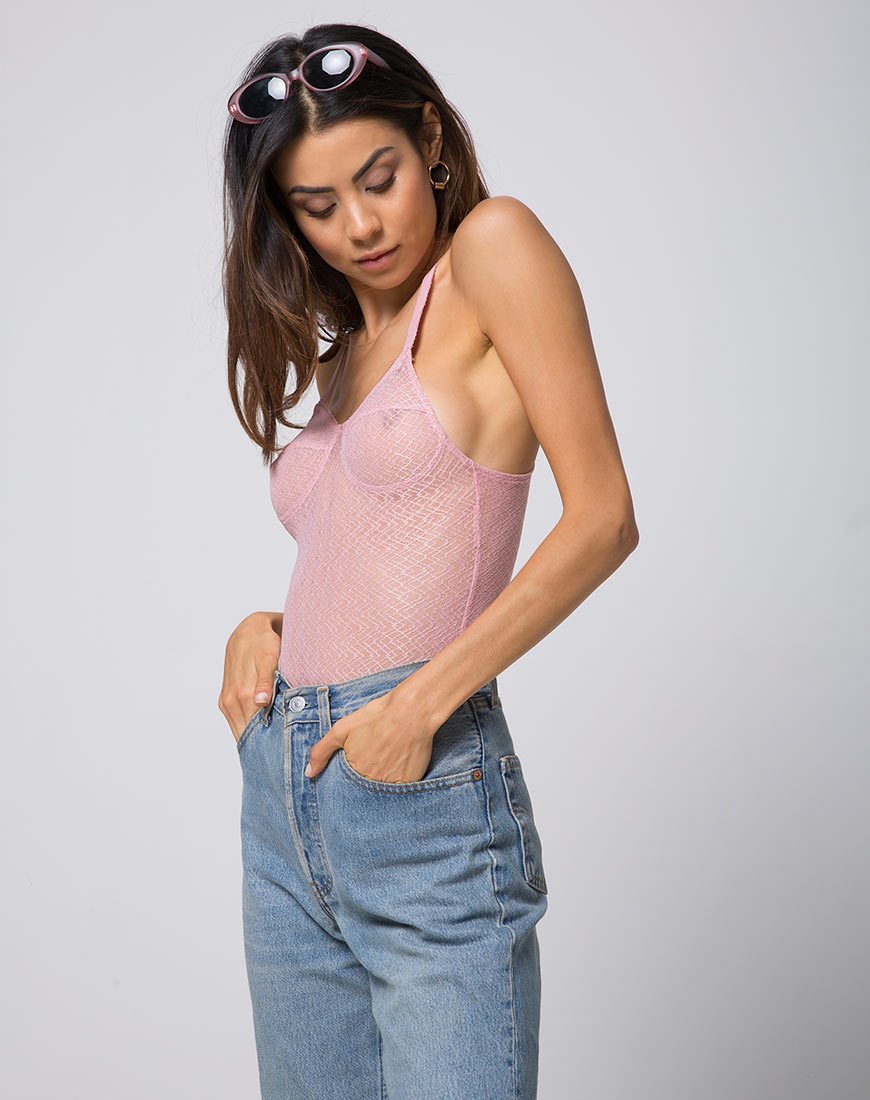 Lanora Corpiño en Lacey Knit Blush