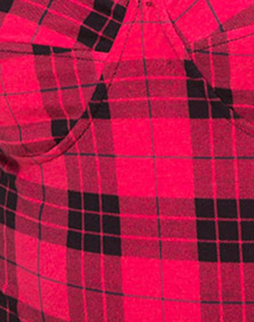 Imagen de Lantas Corpiño a cuadros de invierno Rojo Negro