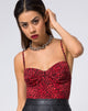 Imagen de Lanti Corpiño de color Animal Rojo