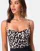 Imagen del corpiño Lanti en jaguar oversize