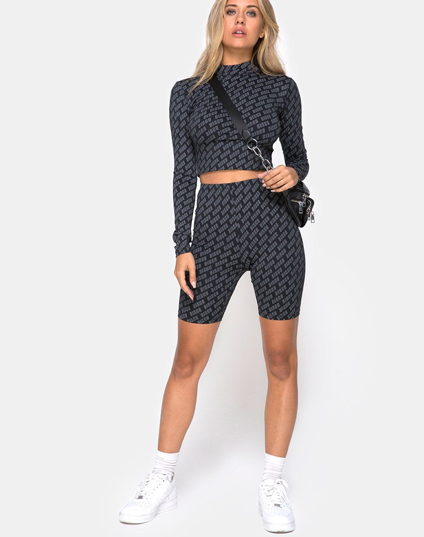 Imagen de Lara Crop Top en diagonal Disco Plata