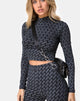 Imagen de Lara Crop Top en diagonal Disco Plata