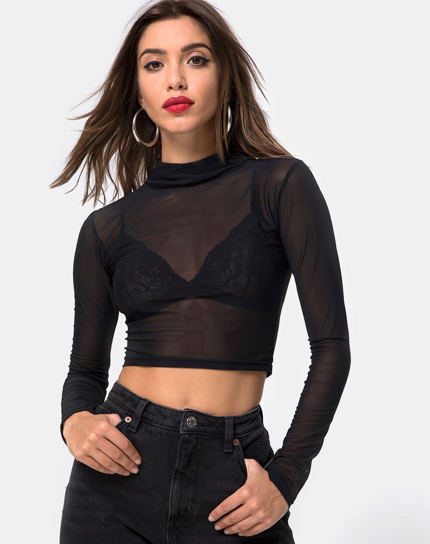 Imagen de Rhala Crop Top en red negro