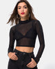 Imagen de Rhala Crop Top en red negro
