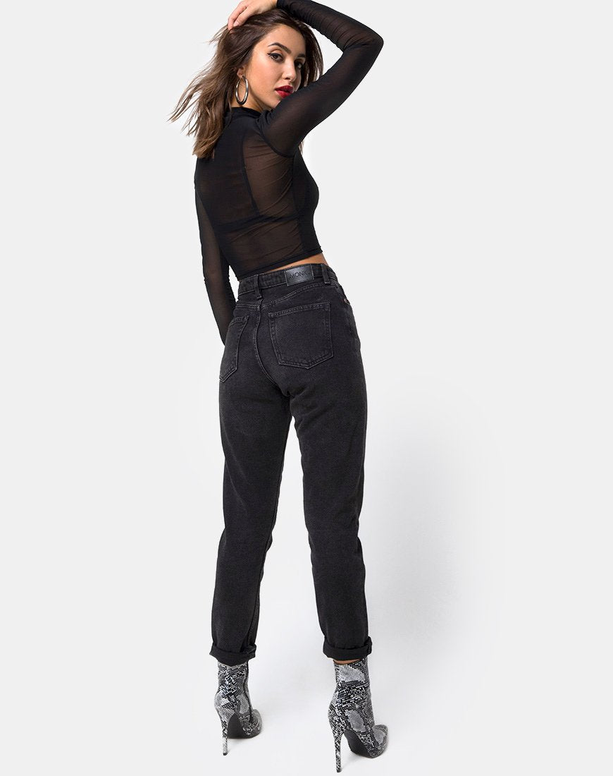 Imagen de Rhala Crop Top en red negro