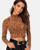 Imagen de Lara Crop Top en Animal Flock Tan Marrón
